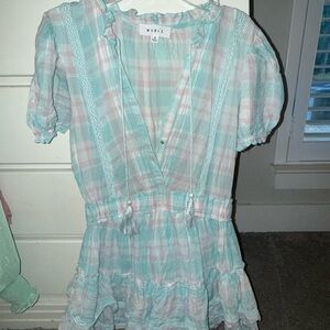 Mable Pastel Plaid Mini Dress